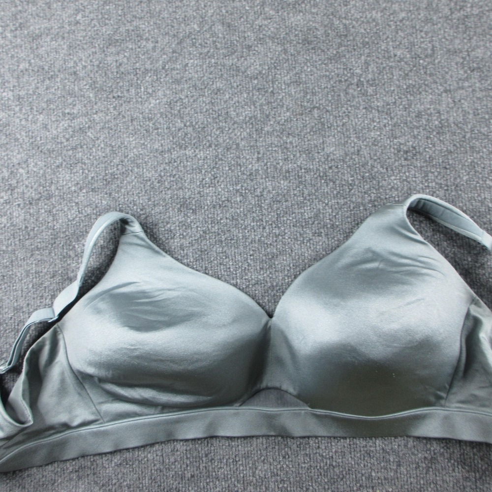 Cacique T-Shirt Bra Womens 46C Blue Wireless Lightly Lined Seamless Microfiber